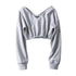 Women Sexy Sweatshirt Streetwear Hoodies Hip Pop Crop Top Female Long Sleeve Deep V Neck Pullovers - Treko - Cool Fashion, Cool Hoodies, Hoodies, Hoodies And Pants, Hoodies Sweatshirts, Jacket Hoodies, Loose Hoodies, Luxury Hoodies, Modern Hoodies, Multi Pockets Hoodies.  2021 dress, New Hoodies, New Sweatshirt, Stylish Hoodies, Sweatshirt, Women hoodie, Zipper Hooded- Stevvex.com