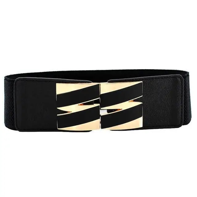 Women Vintage Stretch Belt Unique Black Elastic Design Stretchy Luxury Waistband Stylish Women Waist Belts - STEVVEX Fashion - 702, belt, belt for women, belts, black belt, black elastic belt, casual belt, classic belt, elastic belt, elegant belt, elegant black belt, fashion belt, party belt, retro belt, stretchy belt, stylish belt, trendy belt, vintage belt, waistband, waistband for women, women belts - Stevvex.com