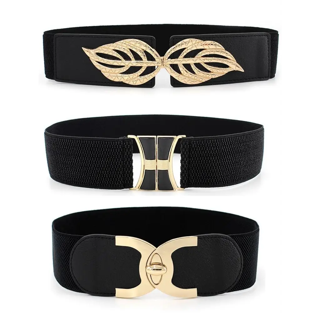 Women Vintage Stretch Belt Unique Black Elastic Design Stretchy Luxury Waistband Stylish Women Waist Belts - STEVVEX Fashion - 702, belt, belt for women, belts, black belt, black elastic belt, casual belt, classic belt, elastic belt, elegant belt, elegant black belt, fashion belt, party belt, retro belt, stretchy belt, stylish belt, trendy belt, vintage belt, waistband, waistband for women, women belts - Stevvex.com