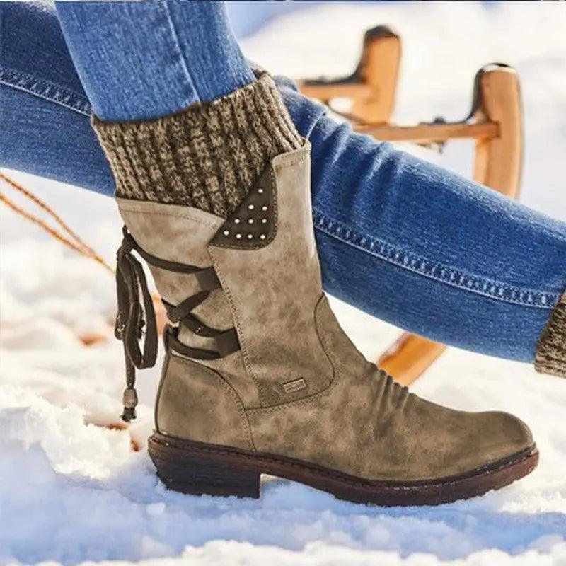 Women Winter Boots Strong Hoof Heels Fashion Comfort Warm Design - ALLURELATION - 502, Black Boots, Boots, Fashion Boots, Shoes, Strong Boots, Stylish Boots, Waterproof Boots, Winter Boots, Winter Women Boots, Women Boots, Women Shoes, Womens Boots - Stevvex.com