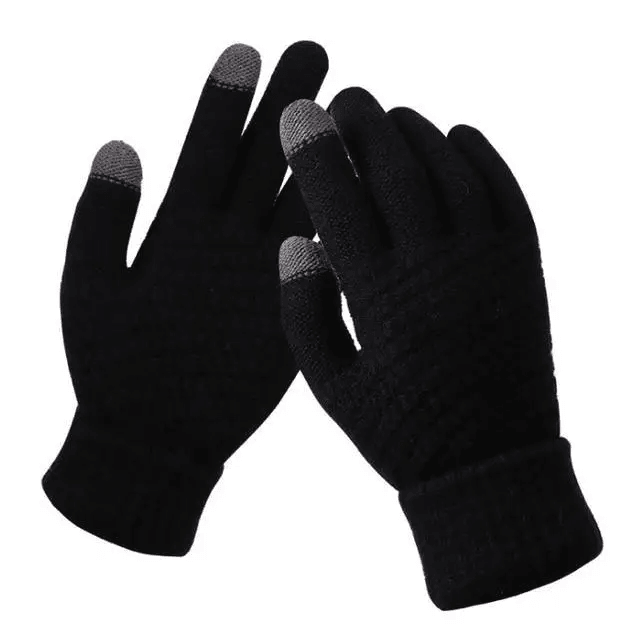 Women Winter Modern Touchscreen Gloves Thicken Warm Knitted Stretch One Size Gloves Full Finger Outdoor Skiing Gloves - STEVVEX Fashion - 717, autumn gloves, blue gloves, colorful gloves, comfortable gloves, glove, knitted gloves, men gloves, outdoor gloves, red gloves, skiing gloves, soft gloves, touch screen gloves, unisex gloves, warm gloves, white gloves, winter, women accessories - Stevvex.com