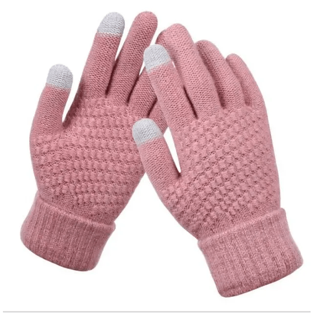 Women Winter Modern Touchscreen Gloves Thicken Warm Knitted Stretch One Size Gloves Full Finger Outdoor Skiing Gloves - STEVVEX Fashion - 717, autumn gloves, blue gloves, colorful gloves, comfortable gloves, glove, knitted gloves, men gloves, outdoor gloves, red gloves, skiing gloves, soft gloves, touch screen gloves, unisex gloves, warm gloves, white gloves, winter, women accessories - Stevvex.com