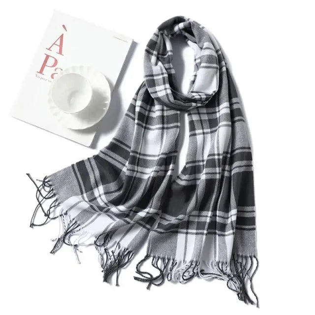 2021 Women Winter Warm Scarf Shawl Fashion Plain  Soft Long Scarves For Women Casual Wear Travel Friendly Scarfs - Treko - 2021 trends, beach scarfs, birthday gifts, casual scarfs, fashion 2021, fashion scarfs, fashionable scarfs, new trend 2021, scarfs, scarfs for women, stylish scarfs, travel scarfs, trends 2021, trendy fashionable scarfs, trendy scarfs, trendy scarfs 021, trendy scarfs for women, winter scarfs- Stevvex.com