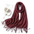 2021 Women Winter Warm Scarf Shawl Fashion Plain  Soft Long Scarves For Women Casual Wear Travel Friendly Scarfs - Treko - 2021 trends, beach scarfs, birthday gifts, casual scarfs, fashion 2021, fashion scarfs, fashionable scarfs, new trend 2021, scarfs, scarfs for women, stylish scarfs, travel scarfs, trends 2021, trendy fashionable scarfs, trendy scarfs, trendy scarfs 021, trendy scarfs for women, winter scarfs- Stevvex.com