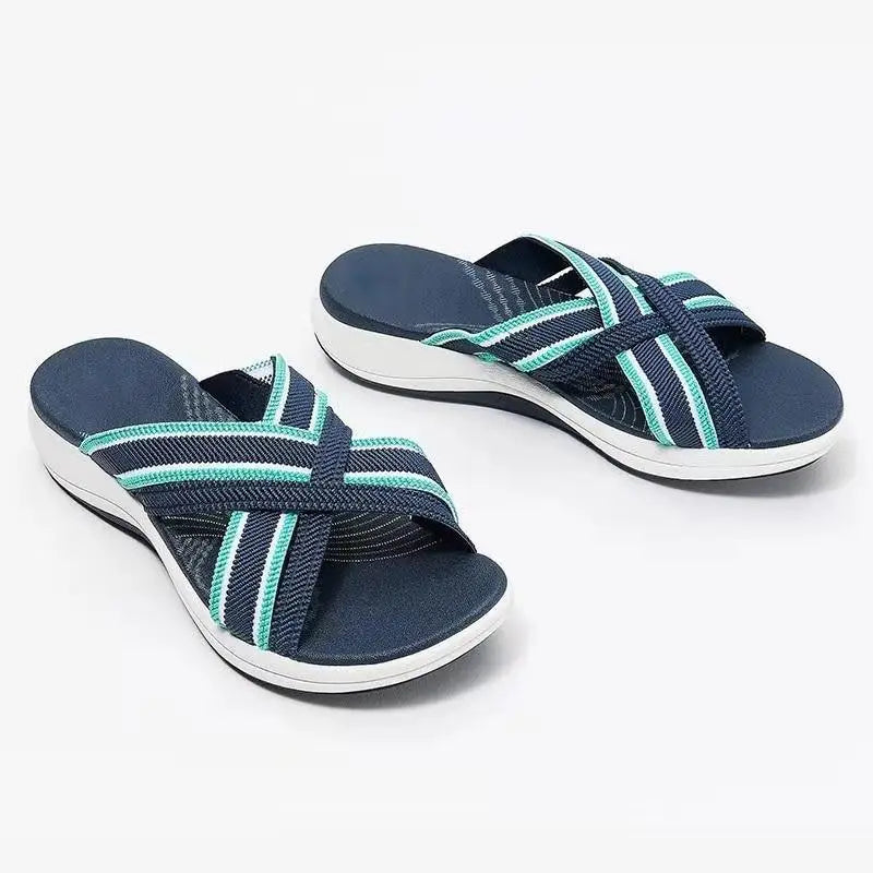 Womens New Summer Retro Sandals Flat Casual Elegant Soft Modern Beach Sandals - ALLURELATION - 502, Beach Sandals, Bedge Sandals, Black Sandals, Blue Womens Sandals, Casual Womens Shoes, Classic Women's Sandals, Colorful Sandals, Comfort Sandals, Cotton Fabric Sandals, Elegant Sandals, Fashion Sandals, Sandals, Shoes, Summer Sandals, Women Sandals, Women Shoes, Womens Sandals, Womens Shoes - Stevvex.com