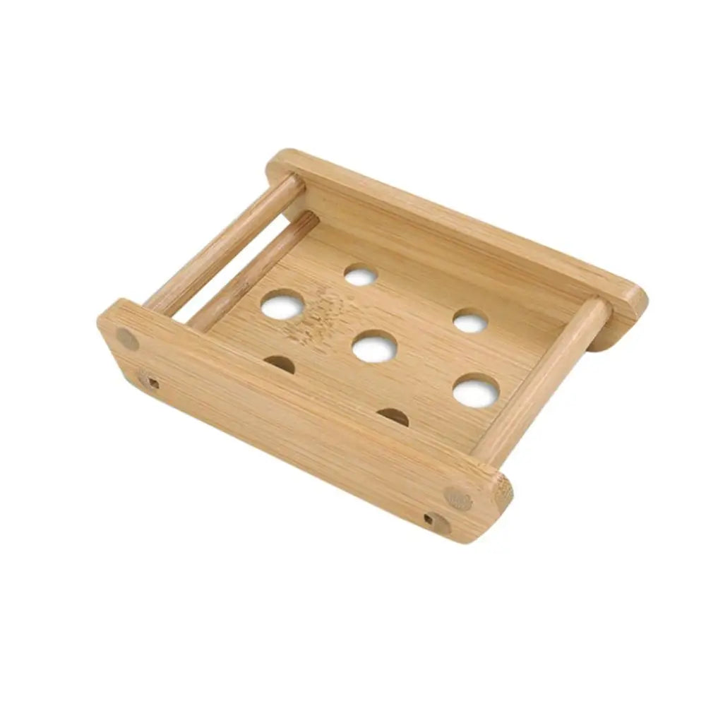 Wooden Natural Bamboo Soap Dishes Tray Holder Storage Soap Rack Plate Box Container Portable Bathroom Soap Dish Storage