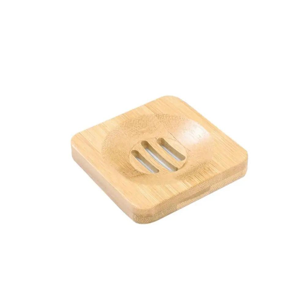 Wooden Natural Bamboo Soap Dishes Tray Holder Storage Soap Rack Plate Box Container Portable Bathroom Soap Dish Storage