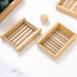 Wooden Natural Bamboo Soap Dishes Tray Holder Storage Soap Rack Plate Box Container Portable Bathroom Soap Dish Storage