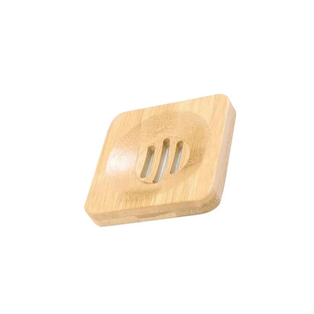 Wooden Natural Bamboo Soap Dishes Tray Holder Storage Soap Rack Plate Box Container Portable Bathroom Soap Dish Storage