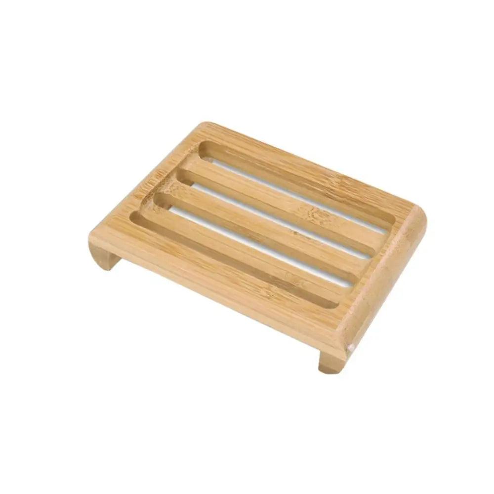 Wooden Natural Bamboo Soap Dishes Tray Holder Storage Soap Rack Plate Box Container Portable Bathroom Soap Dish Storage