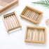 Wooden Natural Bamboo Soap Dishes Tray Holder Storage Soap Rack Plate Box Container Portable Bathroom Soap Dish Storage