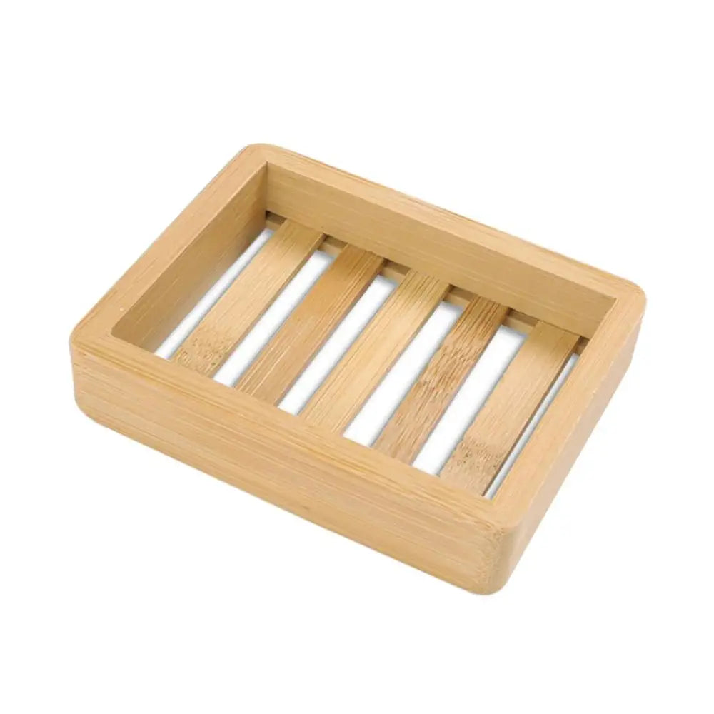 Wooden Natural Bamboo Soap Dishes Tray Holder Storage Soap Rack Plate Box Container Portable Bathroom Soap Dish Storage