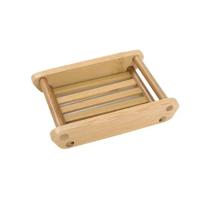 Wooden Natural Bamboo Soap Dishes Tray Holder Storage Soap Rack Plate Box Container Portable Bathroom Soap Dish Storage