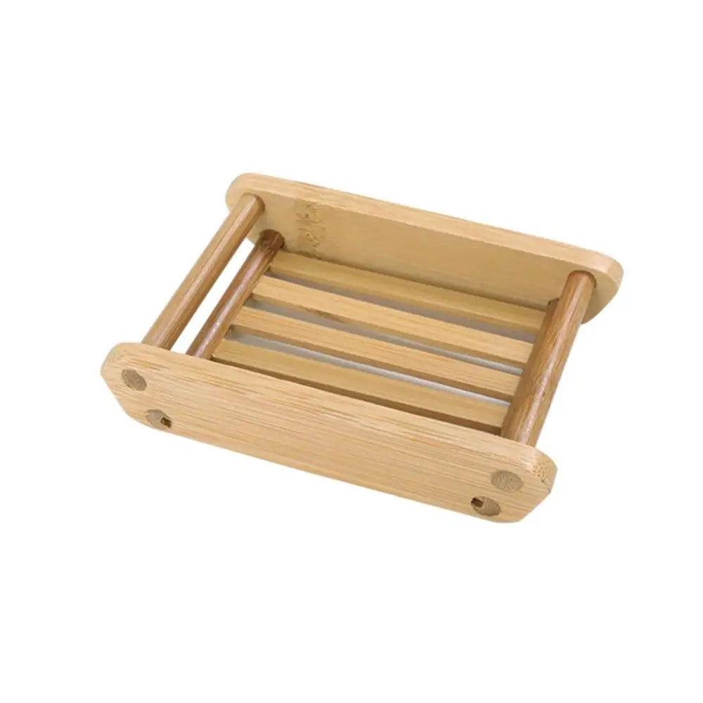 Wooden Natural Bamboo Soap Dishes Tray Holder Storage Soap Rack Plate Box Container Portable Bathroom Soap Dish Storage