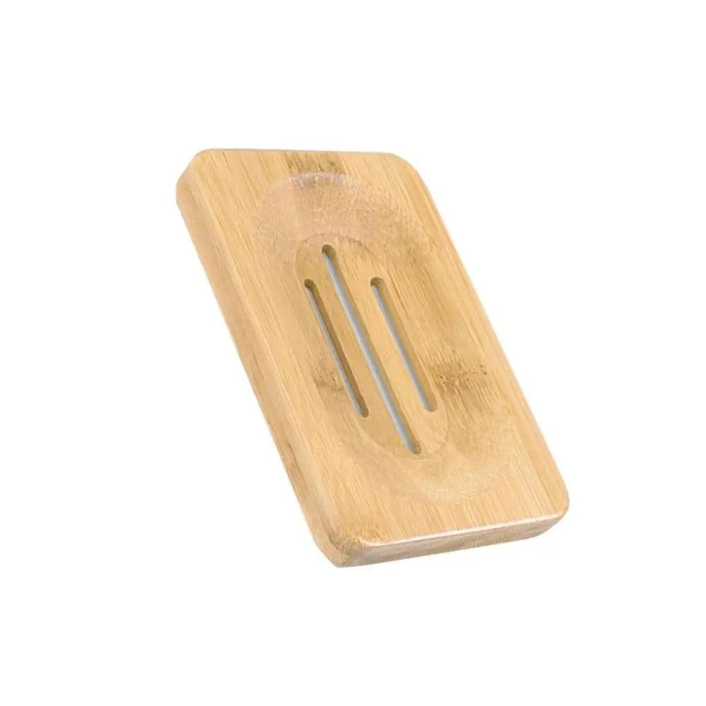 Wooden Natural Bamboo Soap Dishes Tray Holder Storage Soap Rack Plate Box Container Portable Bathroom Soap Dish Storage