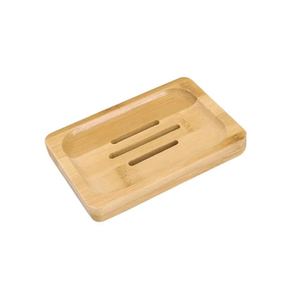 Wooden Natural Bamboo Soap Dishes Tray Holder Storage Soap Rack Plate Box Container Portable Bathroom Soap Dish Storage