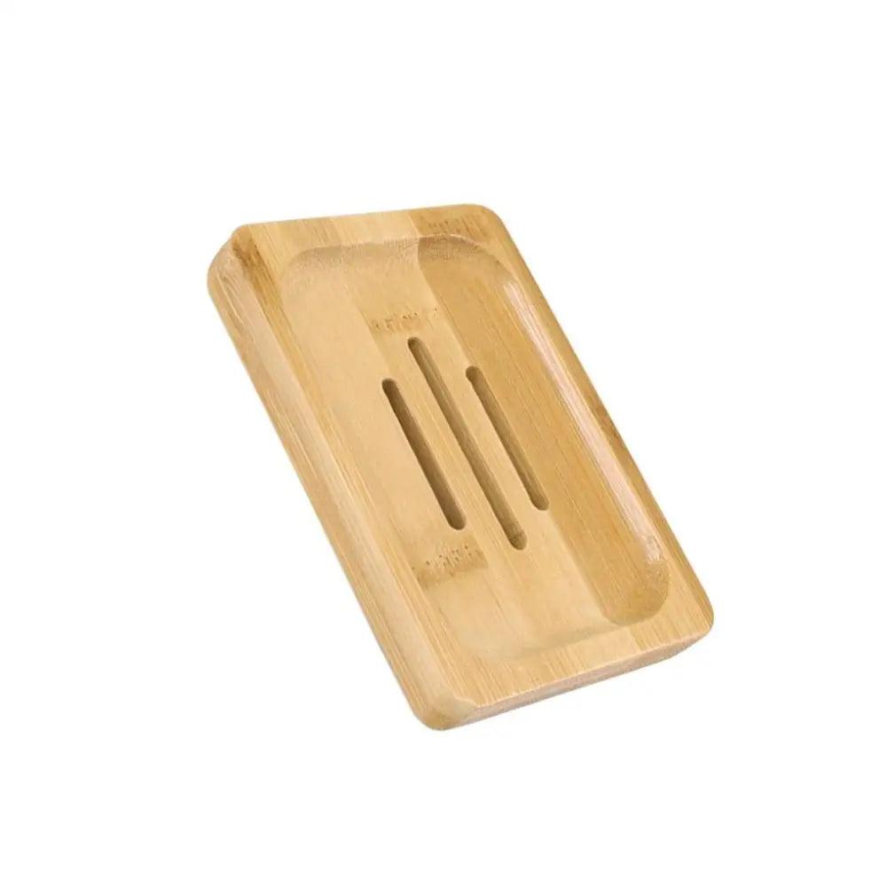 Wooden Natural Bamboo Soap Dishes Tray Holder Storage Soap Rack Plate Box Container Portable Bathroom Soap Dish Storage