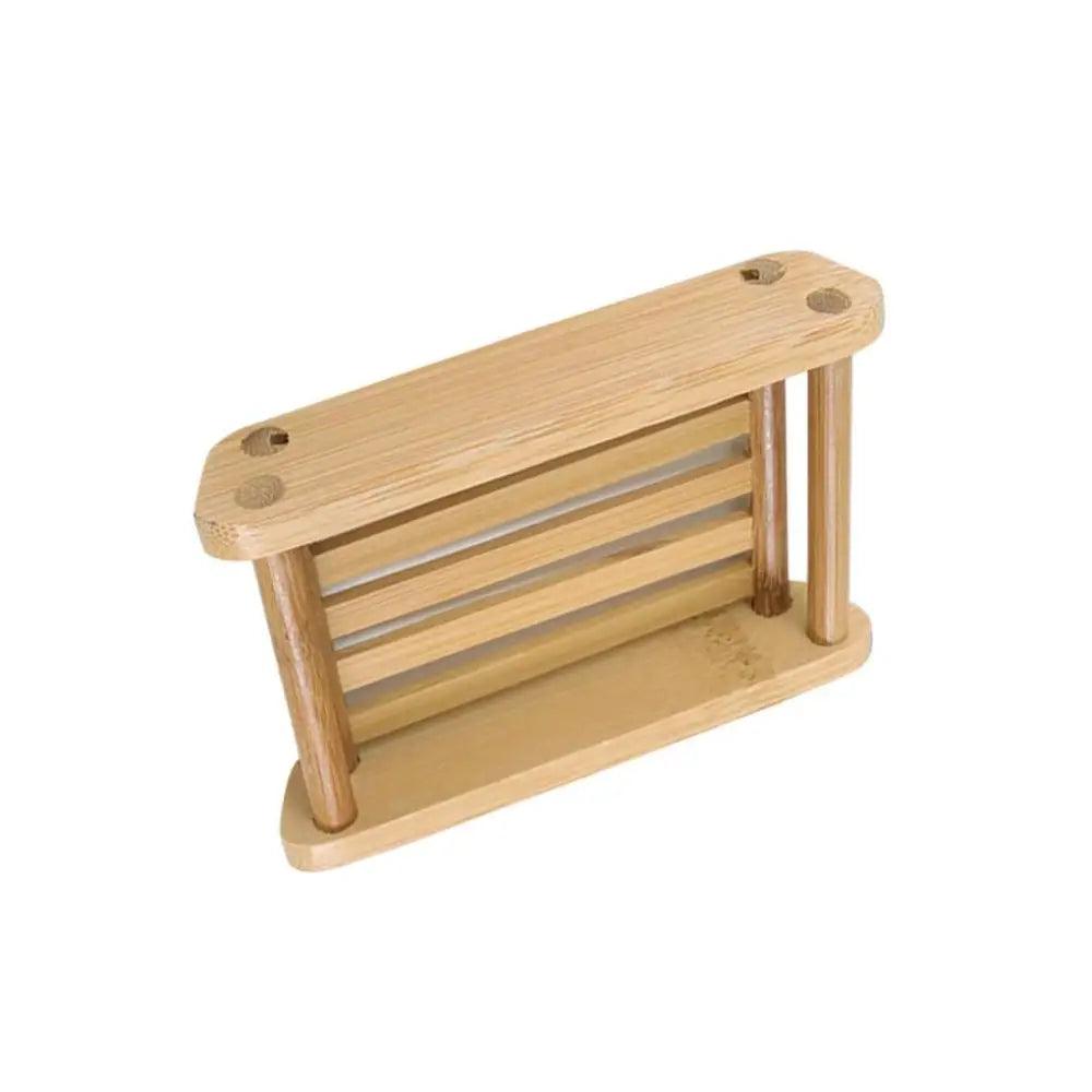 Wooden Natural Bamboo Soap Dishes Tray Holder Storage Soap Rack Plate Box Container Portable Bathroom Soap Dish Storage