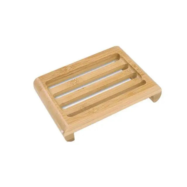 Wooden Natural Bamboo Soap Dishes Tray Holder Storage Soap Rack Plate Box Container Portable Bathroom Soap Dish Storage