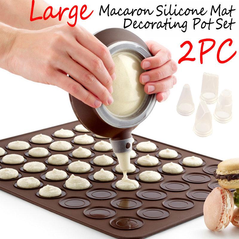 1-2pc/set Large Macaroon Kit Silicone Mat Non-Stick Baking Mold Set 48 Capacity Pot Cake Decorating Supplies Macaron Silicone Mat Non-Stick Silicone Macaron Reusable Baking Mold Set - ALLURELATION - 544, Baking Cup, Baking Mold, Baking Tools, Best Selling Molds, Cake Molds, Chocolate Mold, Cookie Molds, Cupcake, Decoration Molds, Decoration Tool, Donut Molds, Fondant Mold, Food Decoration, High Quality Molds, Kitchen Accessories, Kitchen Baking Mold, Latest Molds, Molds, Moulds, Silicone Molds - Stevvex.com