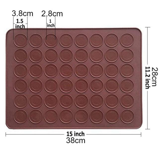 1-2pc/set Large Macaroon Kit Silicone Mat Non-Stick Baking Mold Set 48 Capacity Pot Cake Decorating Supplies Macaron Silicone Mat Non-Stick Silicone Macaron Reusable Baking Mold Set - ALLURELATION - 544, Baking Cup, Baking Mold, Baking Tools, Best Selling Molds, Cake Molds, Chocolate Mold, Cookie Molds, Cupcake, Decoration Molds, Decoration Tool, Donut Molds, Fondant Mold, Food Decoration, High Quality Molds, Kitchen Accessories, Kitchen Baking Mold, Latest Molds, Molds, Moulds, Silicone Molds - Stevvex.com