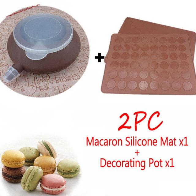 1-2pc/set Large Macaroon Kit Silicone Mat Non-Stick Baking Mold Set 48 Capacity Pot Cake Decorating Supplies Macaron Silicone Mat Non-Stick Silicone Macaron Reusable Baking Mold Set - ALLURELATION - 544, Baking Cup, Baking Mold, Baking Tools, Best Selling Molds, Cake Molds, Chocolate Mold, Cookie Molds, Cupcake, Decoration Molds, Decoration Tool, Donut Molds, Fondant Mold, Food Decoration, High Quality Molds, Kitchen Accessories, Kitchen Baking Mold, Latest Molds, Molds, Moulds, Silicone Molds - Stevvex.com