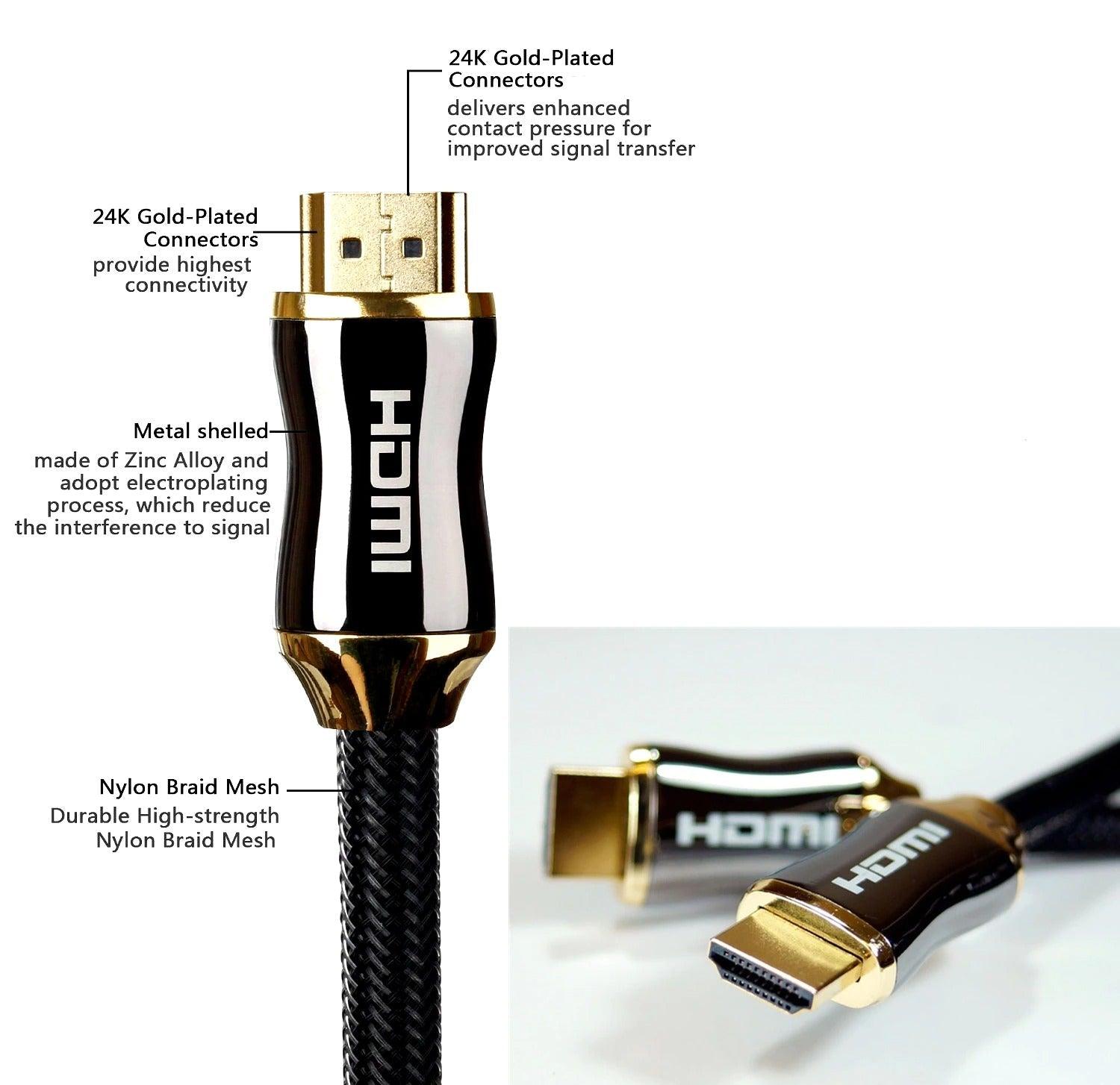 4K Display Port To HDMI Cable Adapter HDMI To HDMI Cable High Speed 2.0 Golden Plated Connection Cable Cord Compatible For UHD FHD - STEVVEX Cable - 220, 4K display port, 4K Display Port To HDMI, 4K HDMI Cable, 4k resolution, 4k ultra HD, adapter, Adapter cables, adapter for computer, adapter for pc, adapter for tv, cable, cable adapter, cable for computer, cable for PC, cable for tv, display port, display port cable, HDMI, HDMI cable, HDMI Cable 4K, HDMI Cable Adapter, HDMI to HDMI Cable, HDR - Stevvex.com