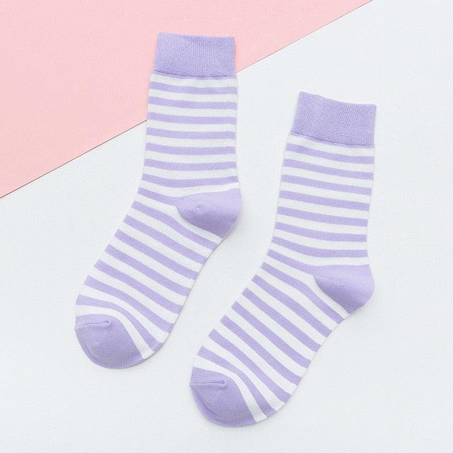 1 Pair Keep Warm Knee-high Socks for Socks Rhombus Pattern Autumn Winter Cotton College Style Socks Running Climbing Fashion Socks For Men And Women