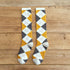 1 Pair Keep Warm Knee-high Socks for Socks Rhombus Pattern Autumn Winter Cotton College Style Socks Running Climbing Fashion Socks For Men And Women