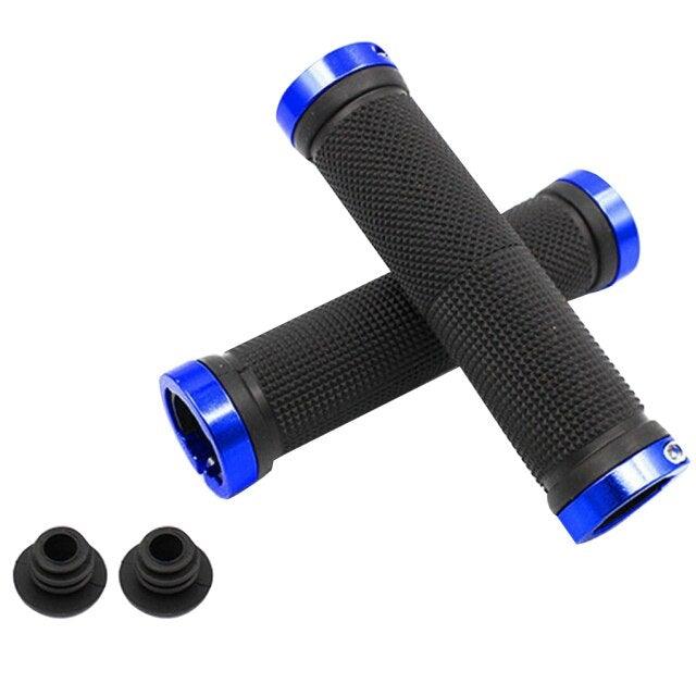 1 pair  Road Cycling Handlebar Grips Anti-Skid Rubber Bicycle Grips Mountain Bike Lock On Bicycle Handlebars End Grips Handle Grip With Aluminum Lock Bike Grip For Scooter Cruiser Tricycle Wheel Chair Mountain Road Urban Foldable Bike