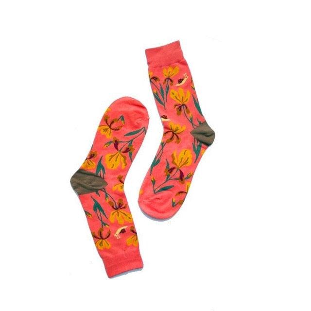 1 Pair Women Socks Cartoon Dog Octopus Flower Plant Kawaii Funny Casual Female Cotton Sock Hosiery Streetwear Harajuku Crew Sock For Women