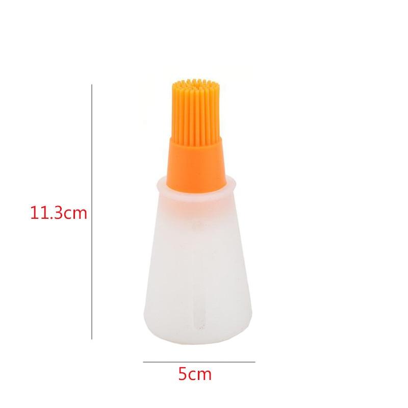 1 Pcs Portable Silicone Oil Bottle with Brush Grill Oil Brushes Liquid Oil Pastry Kitchen Baking BBQ Tool Kitchen Tools for BBQ Silicone Oil Container with Brush Spray Bottle Oil Dispenser for Kitchen Cooking BBQ