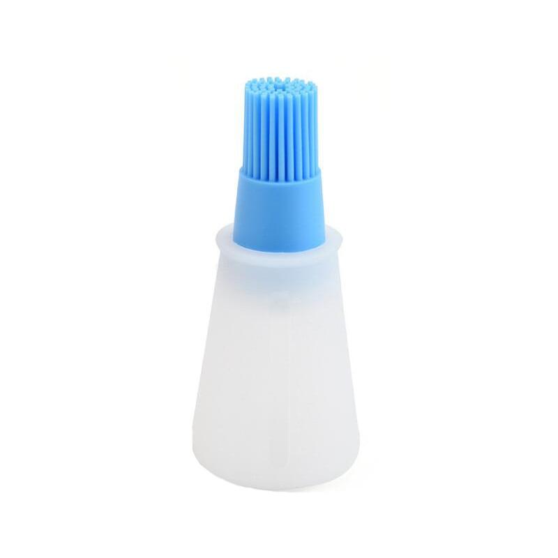 1 Pcs Portable Silicone Oil Bottle with Brush Grill Oil Brushes Liquid Oil Pastry Kitchen Baking BBQ Tool Kitchen Tools for BBQ Silicone Oil Container with Brush Spray Bottle Oil Dispenser for Kitchen Cooking BBQ