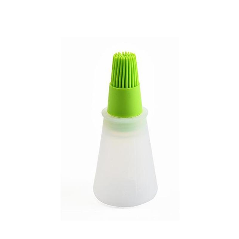 1 Pcs Portable Silicone Oil Bottle with Brush Grill Oil Brushes Liquid Oil Pastry Kitchen Baking BBQ Tool Kitchen Tools for BBQ Silicone Oil Container with Brush Spray Bottle Oil Dispenser for Kitchen Cooking BBQ