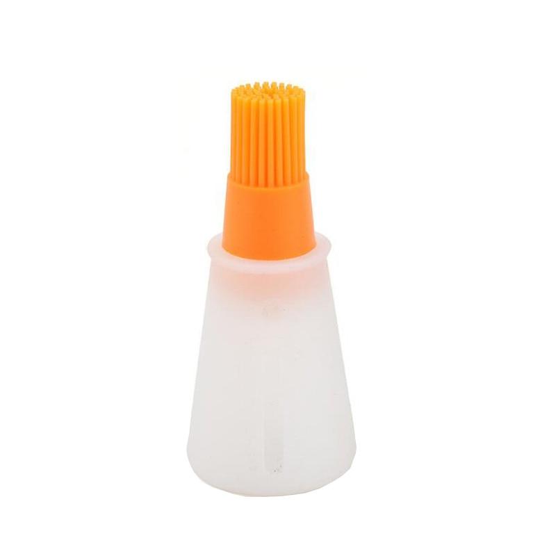 1 Pcs Portable Silicone Oil Bottle with Brush Grill Oil Brushes Liquid Oil Pastry Kitchen Baking BBQ Tool Kitchen Tools for BBQ Silicone Oil Container with Brush Spray Bottle Oil Dispenser for Kitchen Cooking BBQ