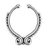 1 Pcs Stainless Steel Fake Nose Ring Clip On Septum Piercing Faux Hoop Nose Ring Nose Punk Body Cartilage Tragus Ring Body Jewelry Fake Crystal Nose Piercing Body Jewelry Floral Nose Hoop Nostril Nose Ring Piercing Jewelry