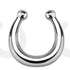 1 Pcs Stainless Steel Fake Nose Ring Clip On Septum Piercing Faux Hoop Nose Ring Nose Punk Body Cartilage Tragus Ring Body Jewelry Fake Crystal Nose Piercing Body Jewelry Floral Nose Hoop Nostril Nose Ring Piercing Jewelry