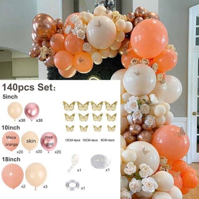 1 Set Pink Purple Chrome Rose Gold Balloon Garland With Butterfly Stickers Arch Kit For Birthday Wedding Party Decorations - STEVVEX Balloons - 90, anniversery balloons, balloon, balloons, Birthday Balloons, bridal shower balloons, colorfull balloons, cute balloon, decoration ballons, Girl Balloons, Happy Birthday Balloons, luxury balloon, party balloons, pink balloons - Stevvex.com