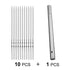 10-20Pcs Stainless Steel Barbecue Skewer Reusable BBQ Skewers Kebab Iron Stick For Outdoor Camping Picnic Tools Cooking Tools Stainless Steel Barbecue Skewers  Durable and Reusable Metal Skewers