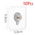 10 Pcs Punch-Free Non-Marking Strong Adhesive Screw Stickers Wall Picture Hook Invisible Traceless Hardware Drywall Hooks Towel Hook Self Adhesive Key Holder Wall Hook Clothes Coat Robe Hooks Cabinet Closet Door Hanger