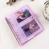 100/200 Pockets Photo Album 3/5 inches Mini Picture Case Name Card Storage Collect Book Photocard Shiny Clear 6-Ring Binder Cover Refillable Notebook Photo Album