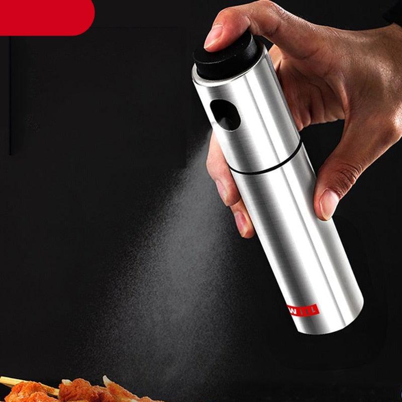 100ML Stainless Steel Olive Oil Sprayer Spray Bottle Spray Kitchen Cooking Oil Spray BBQ Oil Spray Bottle  Oil Sprayer for Cooking Air Fryer Stainless Steel Olive Oil Sprayer Mister 100ML Portable Olive Oil Spray Bottle for BBQ