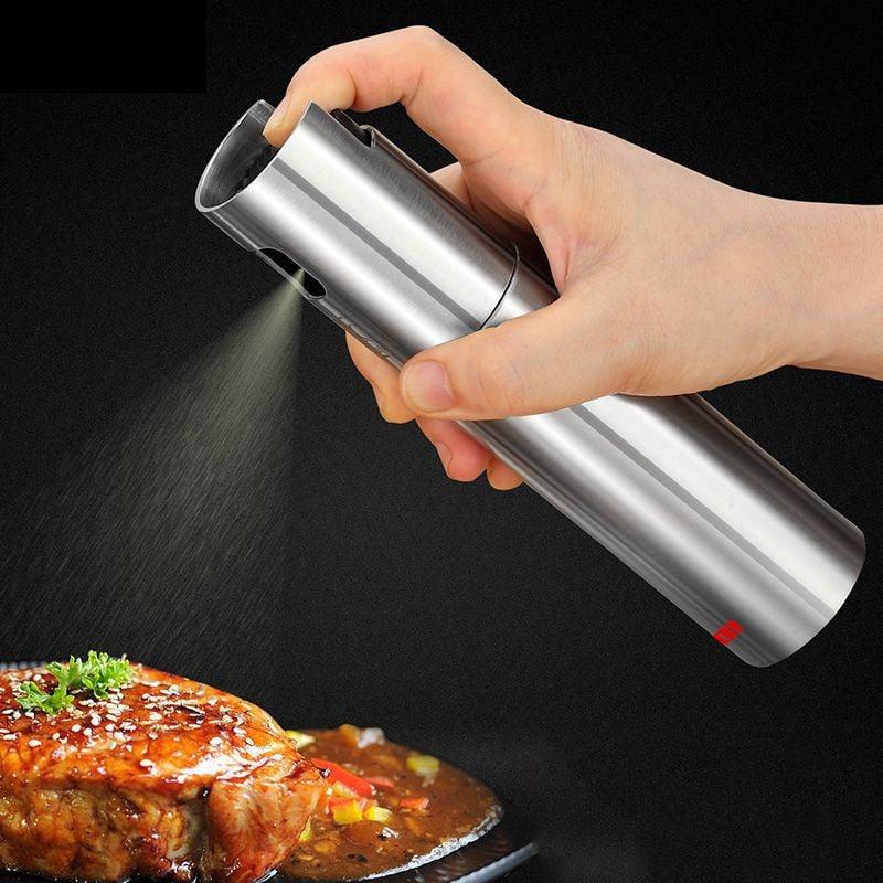 100ML Stainless Steel Olive Oil Sprayer Spray Bottle Spray Kitchen Cooking Oil Spray BBQ Oil Spray Bottle  Oil Sprayer for Cooking Air Fryer Stainless Steel Olive Oil Sprayer Mister 100ML Portable Olive Oil Spray Bottle for BBQ