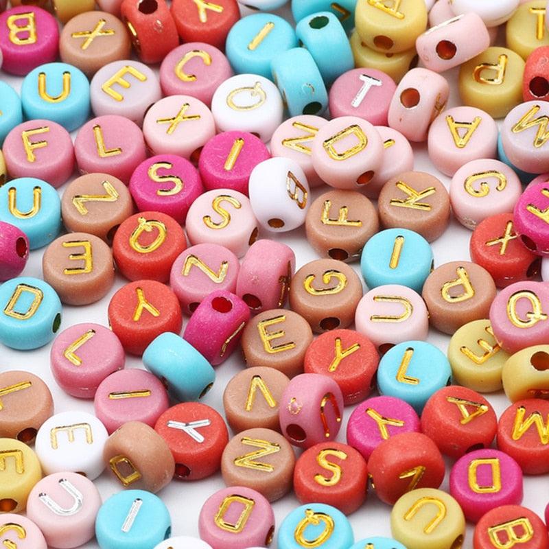 100Pcs Acrylic Flat Letter Beads Alphabet Round Smile Spacer Loose Bead For Jewelry Bracelet Charm Supplies Alphabet Beads 5 Styles White Black Gold Colour Letter Beads