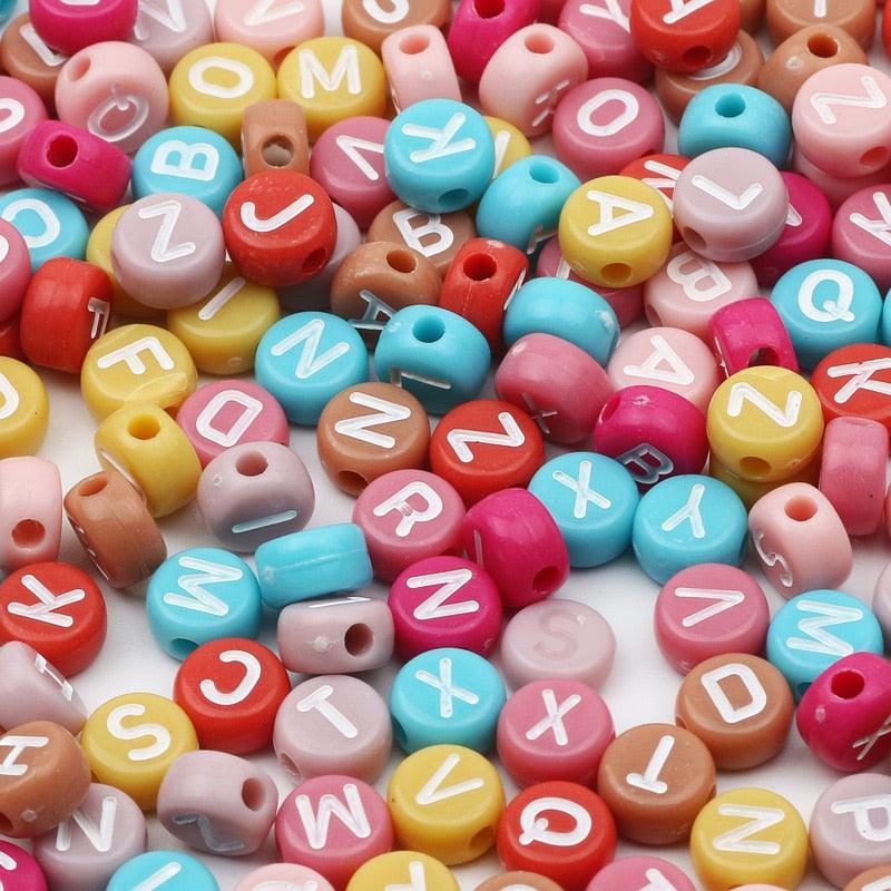 100Pcs Acrylic Flat Letter Beads Alphabet Round Smile Spacer Loose Bead For Jewelry Bracelet Charm Supplies Alphabet Beads 5 Styles White Black Gold Colour Letter Beads