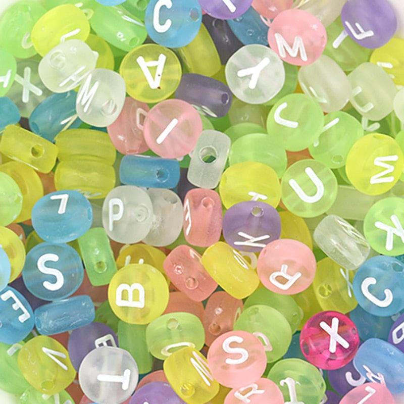 100Pcs Acrylic Flat Letter Beads Alphabet Round Smile Spacer Loose Bead For Jewelry Bracelet Charm Supplies Alphabet Beads 5 Styles White Black Gold Colour Letter Beads