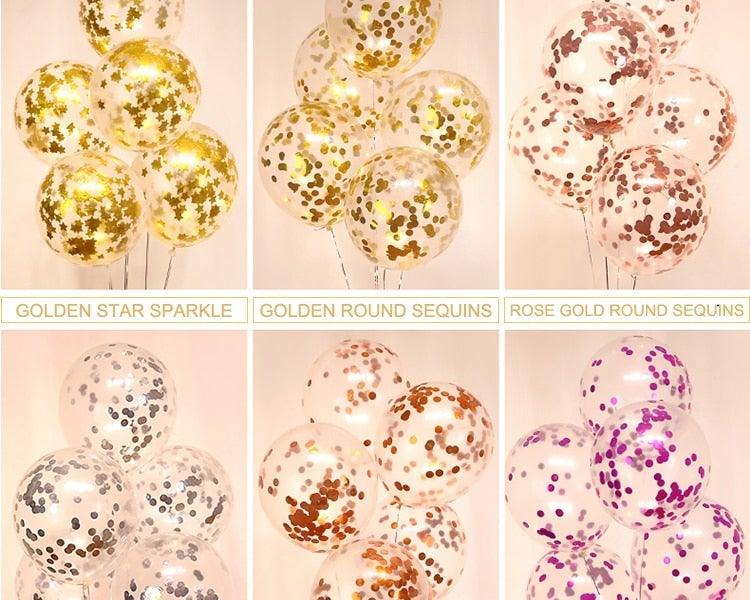 10/20 Star Metallic Confetti Latex Transparent 12inch Balloons For Baby Shower Birthday Party Wedding Decoration - STEVVEX Balloons - 10/20 pcs balloons, 90, anniversery balloons, attractive balloons, attractive party balloons, attractive white gold balloons, baby shower, baby shower balloons, balloon, balloons, birtday balloons, latex gold balloons, party balloons, transparent gold balloons - Stevvex.com