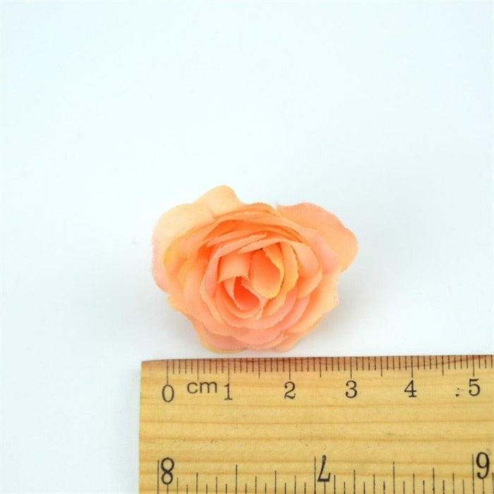 10/50/100pcs 2.5cm Mini Silk Fake Flower Heads Artificial Rose Flower For Crafts Wedding Party Home Decoration Accessories