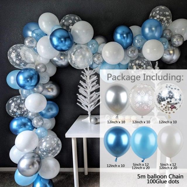 106pcs Blue Snowflake Birthday Balloon Party Ice Snow Decoration Baby Balloon Winter Christmas New Year Balloons Wedding and Birthday Party - STEVVEX Balloons - 106pcs Ballons, 90, Baby Balloons, Ballon, Ballons, balloon, balloons, Birthday Balloons, Blue Ballons, Boy Balloons, Colorful Balloons, Cute Balloons, Decoration Balloon, Girl Balloons, Happy Birthday Balloons, New Year Balloons, Party Balloon, Pink Ballons, Winter Balloons - Stevvex.com