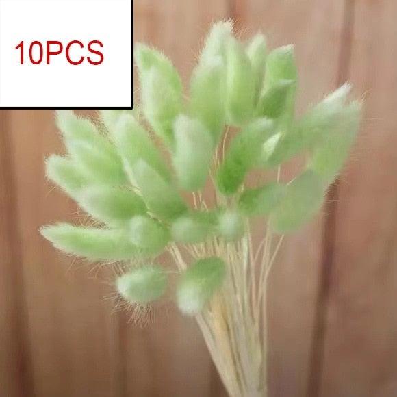 10PCS Bulrush Natural Dried Flowers Artificial Pampas Grass Decor Phragmites Fake Flower Wedding Home Decoration Floor Vase Filler for Living Room Kitchen Decor